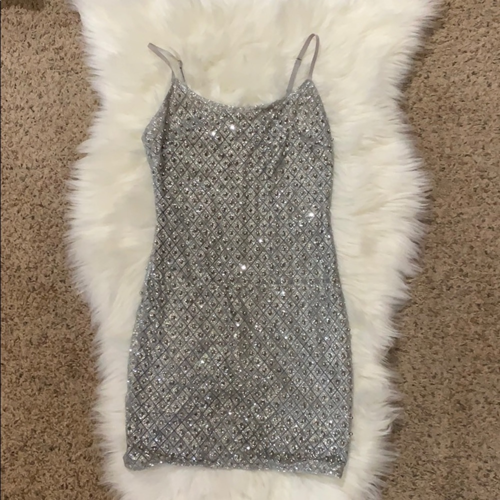 Fashion Nova silver dress